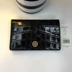 Tory Burch Parker Embossed Medium Slim Wallet